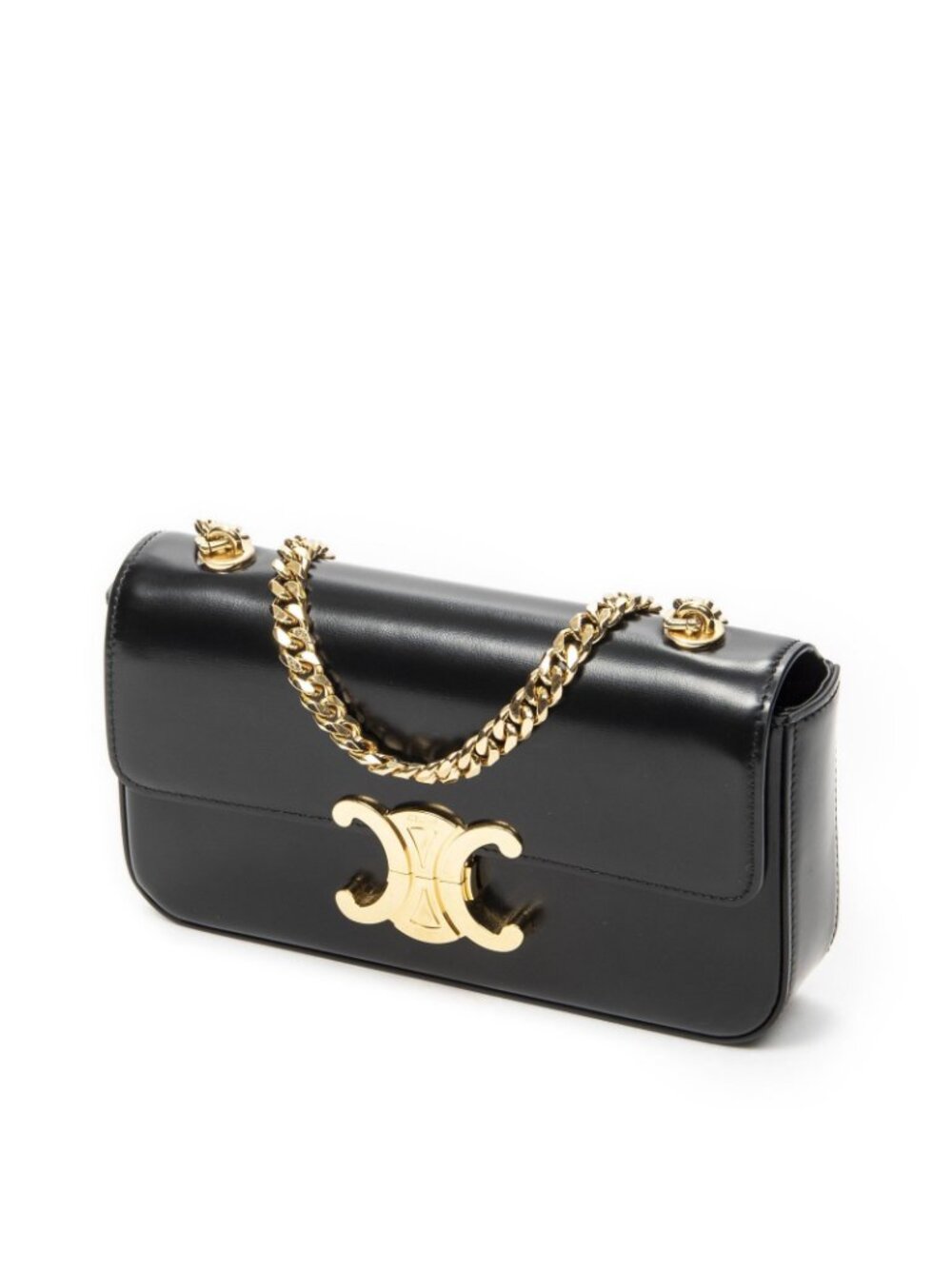 Celine Claude Chain Black Smooth Calfskin Messenger - Picture 2 of 10